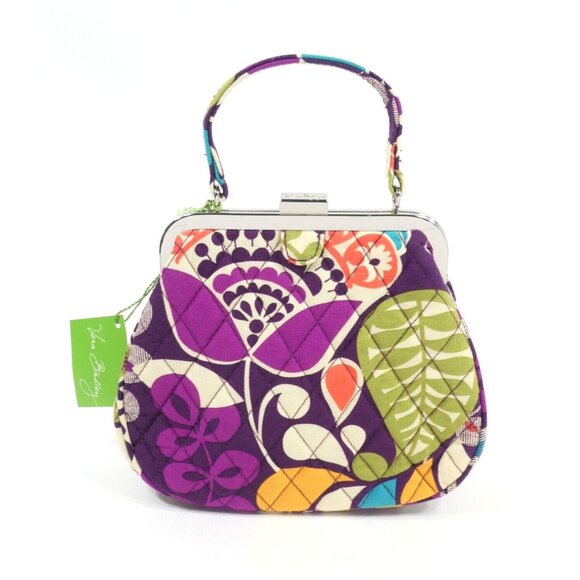 Vera Bradley Plum Crazy Mini Frame Crossbody Purse NWT ~ Retired Pattern - Picture 2 of 12